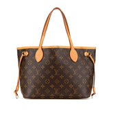 ルイ ヴィトン モノグラム ネヴァーフルPM ハンドバッグ トートバッグ M41245 ブラウン PVC レザー レディース LOUIS VUITTON 【中古】